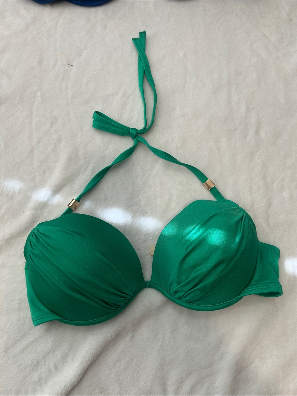 Victoria's Secret Emerald Green Halter Push-Up Bikini Top